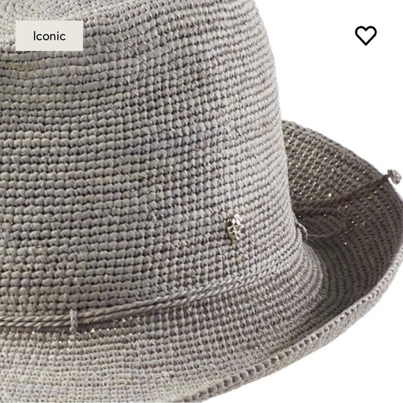 Helen Kaminski 100% raffia grey hat main image 13